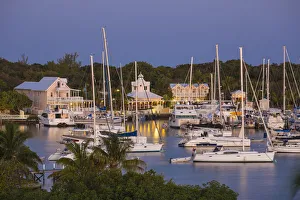 Bahama-Inseln, Abkoku Inseln, Elb-Weg-Cay ,Hope-Town,Blick auf die HopeTown-Hafen- und -Marina