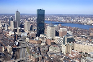 Drucke von Hinter dem Hafen von Boston in den Vereinigten Staaten Massachusetts Drucke: Hinter dem Back Bay in Boston