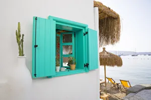 Strandcafe am Meer in Bodrum im Bezirk Mugla an der Ägäis-Küste Türkei