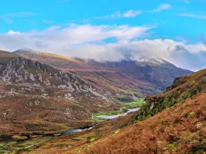Schwarzes See und Dünnloch-Gap, erhöhter Blick, Grafschaft Kerry in Irland