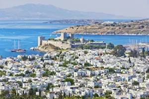 Asia Minor Landmarks Drucke: Bodrum, elevated view, Bodrum, Mugla, Turkey