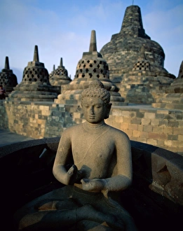 Indonesian Landmarks Drucke: Borobudur Temple
