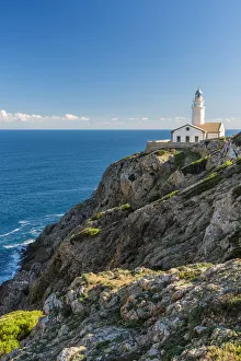 Spanish Lighthouses Europe Drucke: Cala Ratjada lighthouse, Capdepera, Majorca, Balearic Islands, Spain