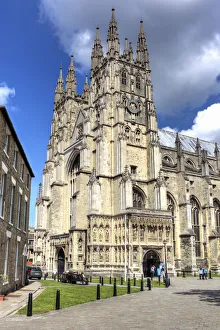 Canterbury Drucke: Kanturkathedrale in Kanterbury im Grafschaft Kent in England im Vereinigten Königreich