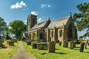 English Country Churches Drucke: Church of St. Patrick, Patrick Brompton, Bedale, North Yorkshire, England