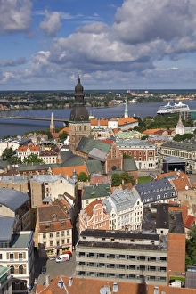 Drucke von Rigas Stadtansicht und Altstadtübersicht in Lettland Lettland Drucke: Stadtansicht, Riga, Lettland