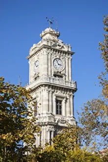 Turkey Travel Destinations Drucke: Clock tower, Dolmabahce Palace, Besiktas, Istanbul, Turkey