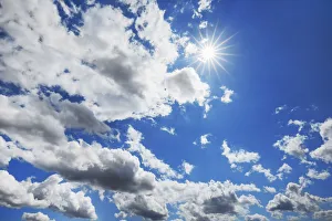 Bavaria Cloud Formations Drucke: Cloud impression with sun - Germany