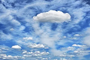 Backlit Cloud Photography Drucke: Cloud impression - USA, Oregon, Deschutes, Wickiup Reservoir - Cascade Range
