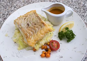 Kabeljau Mahlzeit, Rügen, Deutschland