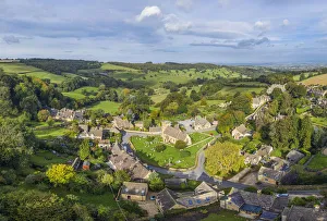 Luftaufnahme Drucke: Dorf im Cotswold von Snowshill, Gloucestershire, England
