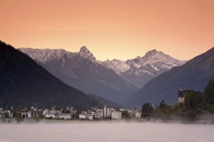 Graubunden Switzerland Drucke: Davoser see