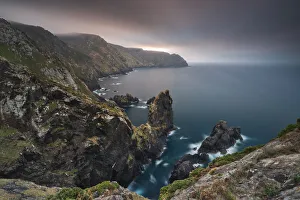 European Wilderness Destinations Drucke: Elevated view of Cabo Ortegal and its cliffs, Carino, Coruna, Galicia, Spain