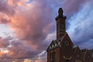 Birmingham Drucke: England, Birmingham, Edgbaston, Wasserwerkturm eins von zwei Türmen - gesagt wird er hat