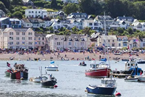 England, Devon, Shelton Strand und Hafen