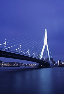 Rotterdam Cityscape Photography Drucke: Erasmus Bridge