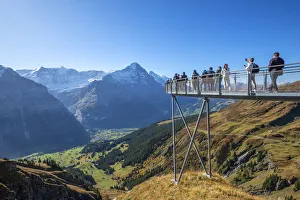 Bernese Alps Landscape Drucke: First Sky walk with Eiger, Grindelwald, Berner Oberland, Switzerland