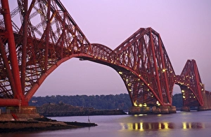 Edinburgh Drucke: Die Forth-Radbrücke im Firth von Forth bei Edinburgh in Schottland