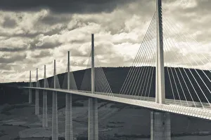 Frankreich, Mittelpyrenäenregion, Département Aveyron ,Millau,Brücke Millauer Viadukt