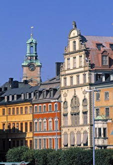 Drucke von Altstadt von Stockholm in Schweden Stockholm Drucke: Altstadt oder Gamla Stan ist der älteste und historisch wertvollste Stadtteil von Stockholm