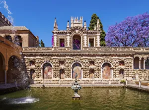 Gärten im Real Alcázar von Sevilla, Schloss von Sevilla, Weltkulturerbe der UNESCO