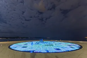 Dalmatia Croatia Landmarks Drucke: The Greeting to the Sun by the architect Nikola Basic, Zadar peninsula, Dalmatia, Croatia