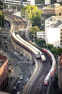 German Capital City Landmarks Drucke: High view of Alexanderplatz, Mitte district, Berlin, Germany