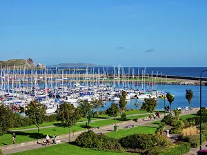 Ireland Coastal Photography Drucke: Howth Harbour, elevated view, Howth, County Dublin, Ireland