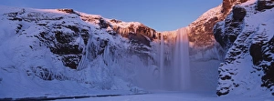 Ice Covered Waterfalls Drucke: Iceland, Skogar