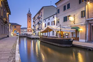 Drucke von Italien, Emilia-Romagna, Comacchio, Turm der Uhr Ferrara Drucke: Italien, Emilia-Romagna, Comacchio, Turm der Uhr