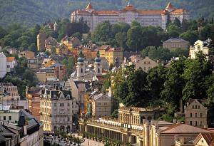 Drucke von Karlstudienbathen im Westböhmischen Karpatengebirge der Tschechische Republik Tschechische Republik Drucke: Badeort Karlovy Vary (Karlsbad)