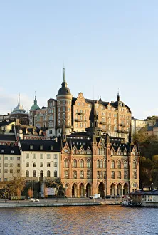 Stockholm Cityscape Drucke: Late afternoon in the district of Sodermalm, Stockholm. Sweden