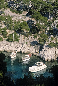 Mediterranean Sea Cliffs Drucke: Les Calanques