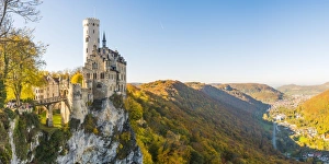 Drucke von Schloss Liechtenstein,(Württemberg),Reutlingen,Baden-Württemberg,Durchschnitt Deutschland Liechtenstein Drucke: Schloss Liechtenstein,(Württemberg)