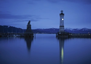 Lake Constance Views Drucke: Lindau Lighthouse
