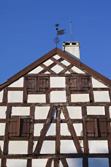 Litauen (Westlitauen), Klajpeda/Olde Stadt, halbzeitgebautes Haus