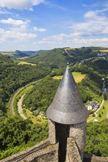 Drucke von Burg Bourscheid in Luxemburg Schloss Drucke: Burg Bourscheid in Luxemburg