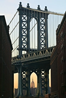 Manhattan Skyline Views Drucke: Manhatten Bridge