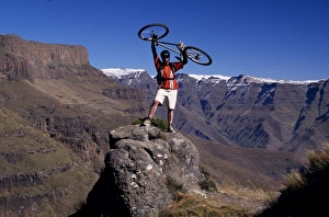 Mountainbikes Drucke: Bergfahrer