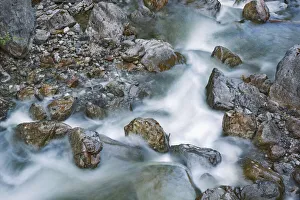 Bavaria Alps Drucke: Mountain brook with rocks - Germany, Bavaria, Upper Bavaria, Garmisch-Partenkirchen