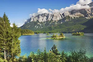 Cumulonimbus Cloud Formation Drucke: Mountain impression at Eibsee - Germany, Bavaria, Upper Bavaria, Garmisch-Partenkirchen