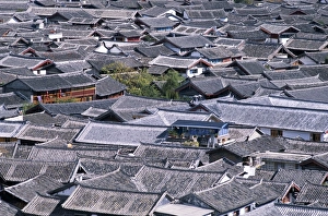 Traditional Chinese Buildings Drucke: Old Town / Ancient Rooftops