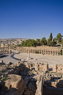 Jerash Archaeological Site Drucke: Oval Plaza