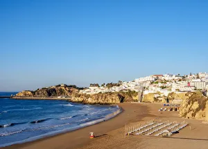 Atlantic Ocean Views Portugal Drucke: Paneco Beach, elevated view, Albufeira, Algarve, Portugal