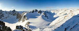 European Mountain Photography Drucke: Panoramic view from summit of Hintere Jamspitze. Switzerland, Europe