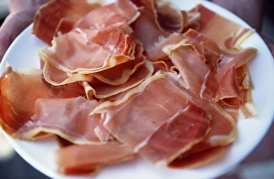 Smoked Ham Drucke: A plate of cured ham