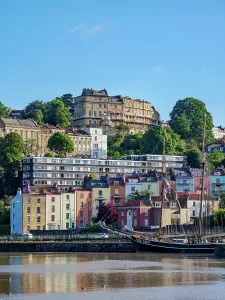 Bristol Cityscape Photography Drucke: View over River Avon towards Clifton, Bristol, England, United Kingdom