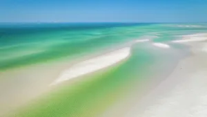 North American Coastal Scenery Drucke: Beach patterns at low tide, Cape Cod, Brewster, Massachusetts, USA