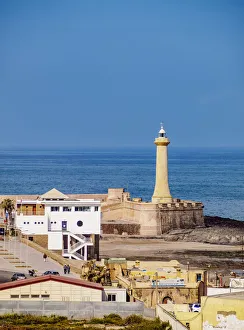 North African Travel Destinations Drucke: Rabat Lighthouse, elevated view, Rabat-Sale-Kenitra Region, Morocco