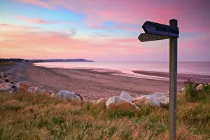Ramsey Beach bei Sonnenuntergang, Isle of Man